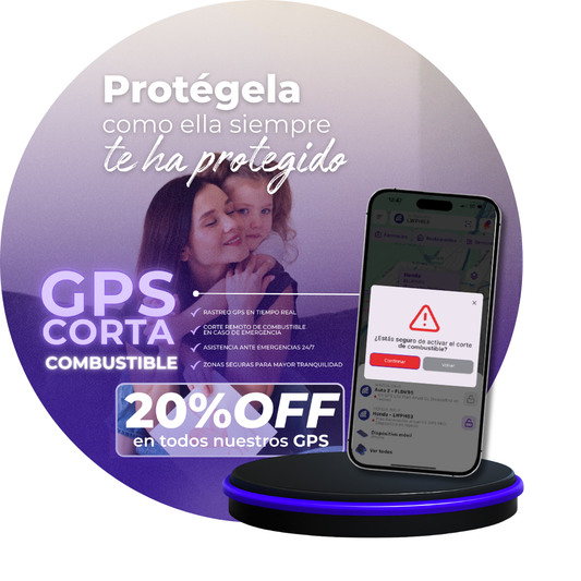 GPS WiseCity con Corte Remoto | Plan Anual - 20% Día de la Madre 💜 - WiseCity Chile