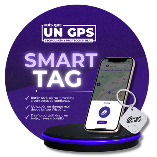 WiseTag Botón SOS portátil | PLAN ANUAL - WiseCity Chile
