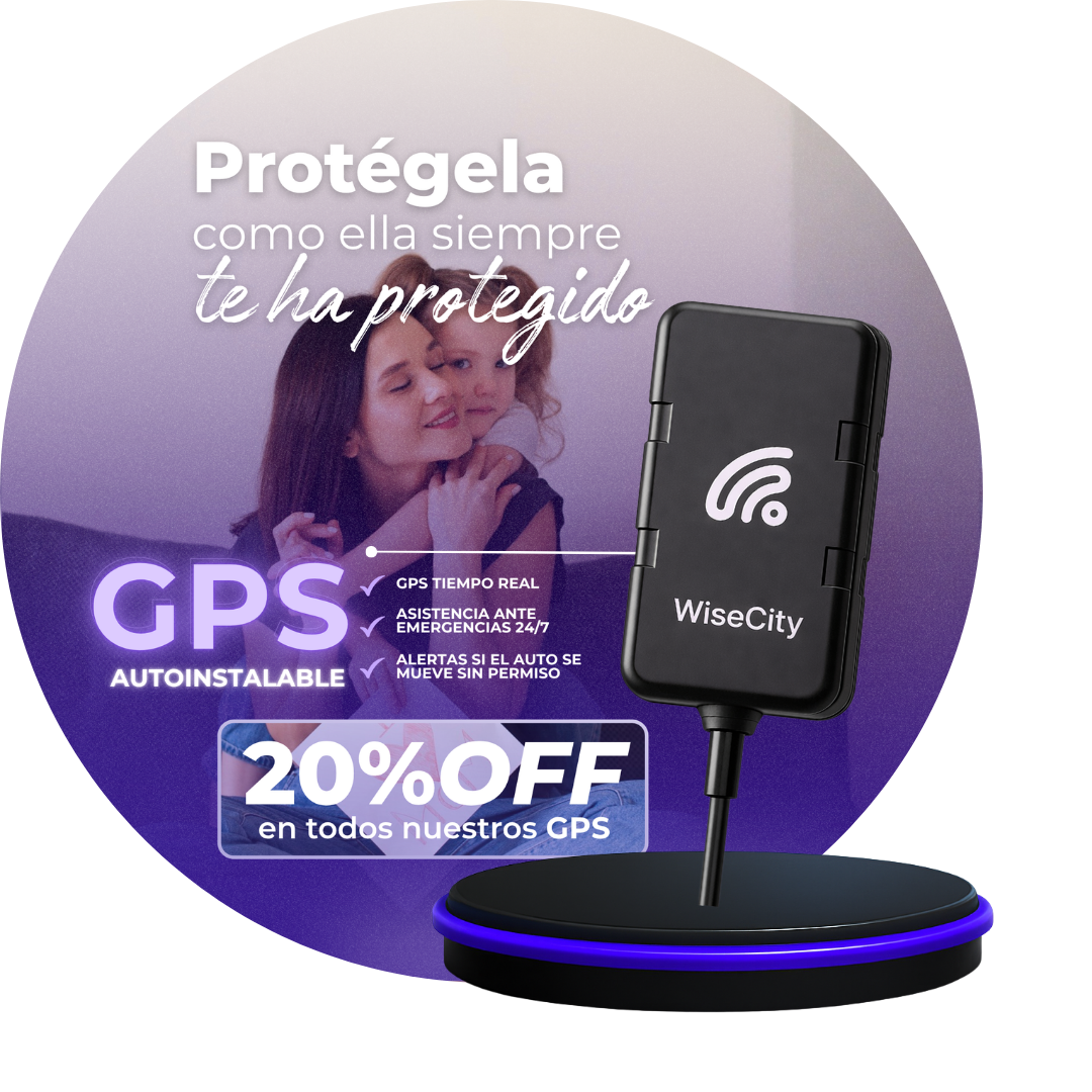 GPS WiseCity Autoinstalable | Plan Anual - 20% Día de la Madre - WiseCity Chile