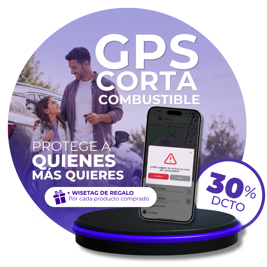 30% OFF GPS Corte Combustible + WiseTAG Gratis | Plan Anual