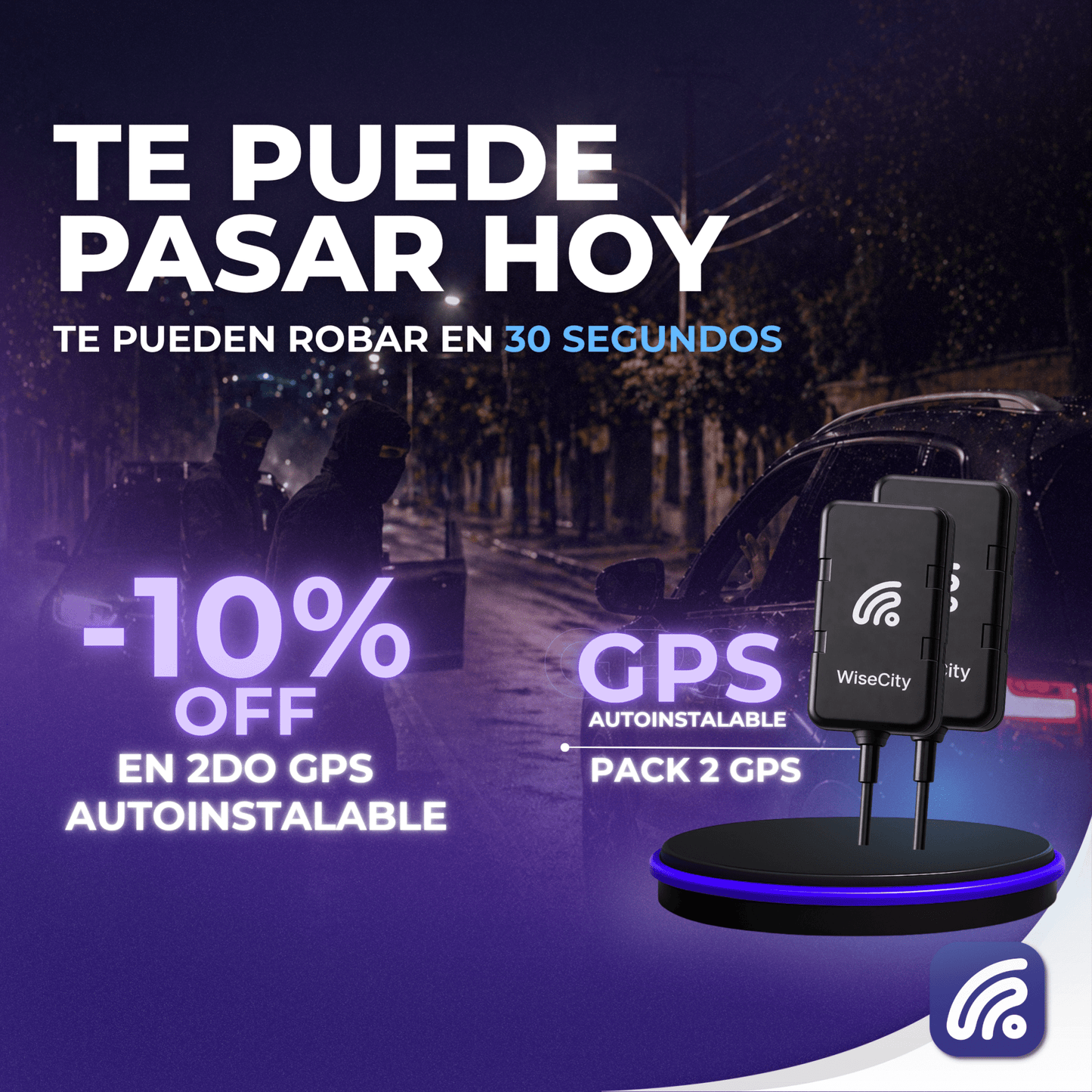 Pack 2 GPS WiseCity Autoinstalables | Plan Anual - WiseCity Chile